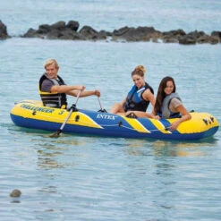 BATEAU GONFLABLE INTEX CHALLENGER 3 + 2 RAMES + GONFLEUR -Nautica Aventure bateau gonflable intex challenger 3 2 rames gonfleur 2