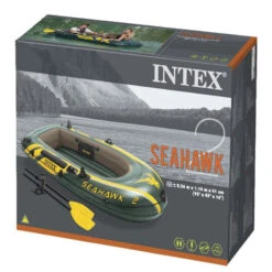 BATEAU GONFLABLE INTEX SEAHAWK 2 + 2 RAMES + GONFLEUR -Nautica Aventure bateau gonflable intex seahawk 2 2 rames gonfleur 2