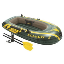 BATEAU GONFLABLE INTEX SEAHAWK 2 + 2 RAMES + GONFLEUR -Nautica Aventure bateau gonflable intex seahawk 2 2 rames gonfleur 3