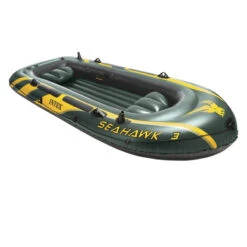 BATEAU GONFLABLE INTEX SEAHAWK 3 + 2 AVIRONS + GONFLEUR -Nautica Aventure bateau gonflable intex seahawk 3 2 avirons gonfleur 2