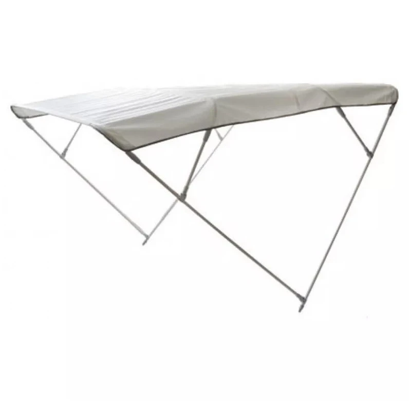 Bimini Alu Brossé 4 Arceaux - Blanc - ORANGEMARINE 240 (largeur) X 140 (hauteur) X 255 (longueur) Cm 4 Bimini Alu Brossé 4 Arceaux - Blanc - ORANGEMARINE 240 (largeur) X 140 (hauteur) X 255 (longueur) Cm – Image 2