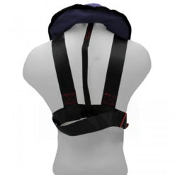 GILET DE SAUVETAGE GONFLABLE MANUEL ORANGE MARINE 170N AVEC HARNAIS ESSENTIAL NAVY -Nautica Aventure gilet de sauvetage gonflable manuel orange marine 170n avec harnais essential navy 2