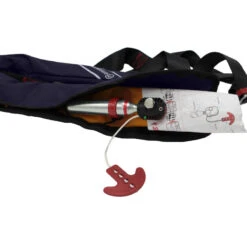 GILET DE SAUVETAGE GONFLABLE MANUEL ORANGE MARINE 170N AVEC HARNAIS ESSENTIAL NAVY -Nautica Aventure gilet de sauvetage gonflable manuel orange marine 170n avec harnais essential navy 3