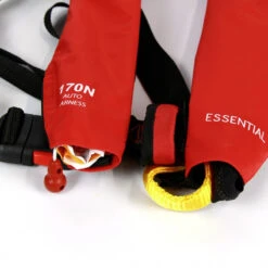 Gilet Gonflable ESSENTIAL ZIP Automatique Avec Harnais 170 N - Rouge -Nautica Aventure gilet gonflable essential zip automatique avec harnais 170 n rouge 8