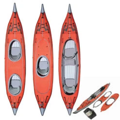 KAYAK GONFLABLE ADVANCED ELEMENTS FRAME CONVERTIBLE ROUGE -Nautica Aventure kayak gonflable advanced elements frame convertible rouge 2