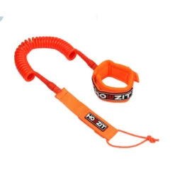 LEASH DE SUP HOWZIT COIL ORANGE -Nautica Aventure leash de sup howzit coil orange 1