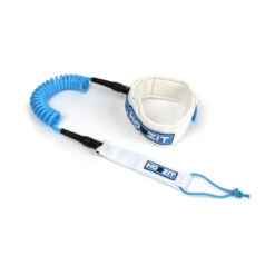 LEASH DE SUP HOWZIT DOWNWIND COIL BLANC/BLEU 6' -Nautica Aventure leash de sup howzit downwind coil blanc bleu 6 1 1
