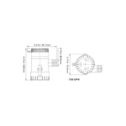 POMPE DE CALE IMMERGEE SEAFLO 500 GPH -Nautica Aventure pompe de cale immergee seaflo 500 gph 2