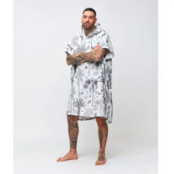 PONCHO AFTER BOTANICAL LIGHT GREY -Nautica Aventure poncho after botanical light grey 2