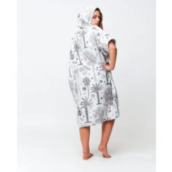 PONCHO AFTER BOTANICAL LIGHT GREY -Nautica Aventure poncho after botanical light grey 3