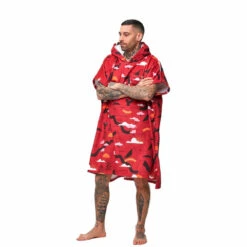 PONCHO AFTER SKETCHBOOK MUD ROUGE -Nautica Aventure poncho after sketchbook mud rouge 1